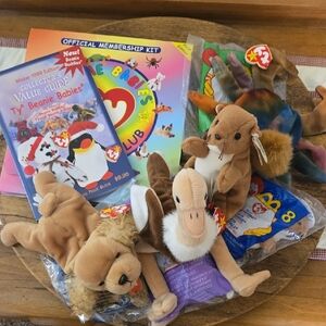 Ty Beanie Babies Plush Toy Set - Brown and Multicolor
